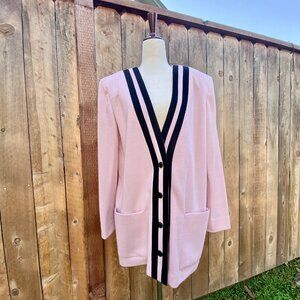Vintage 1990s Pale Pink Blazer size Medium by Leslie Fay